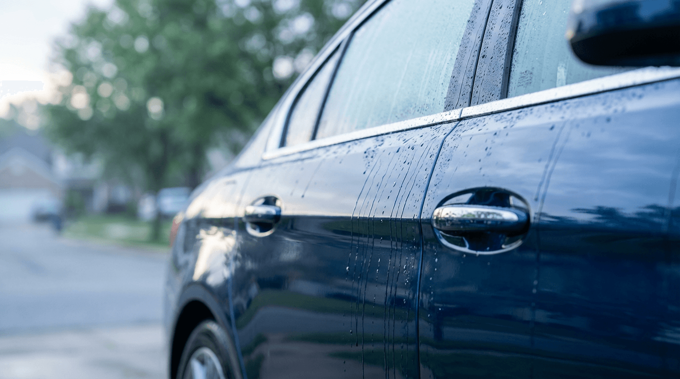 Mobile car detailing in a Pleasanton driveway